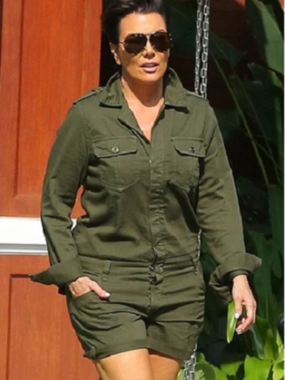 JOE’S JEANS Olive Green Military Shirtall Romper Celebrity NWT $198